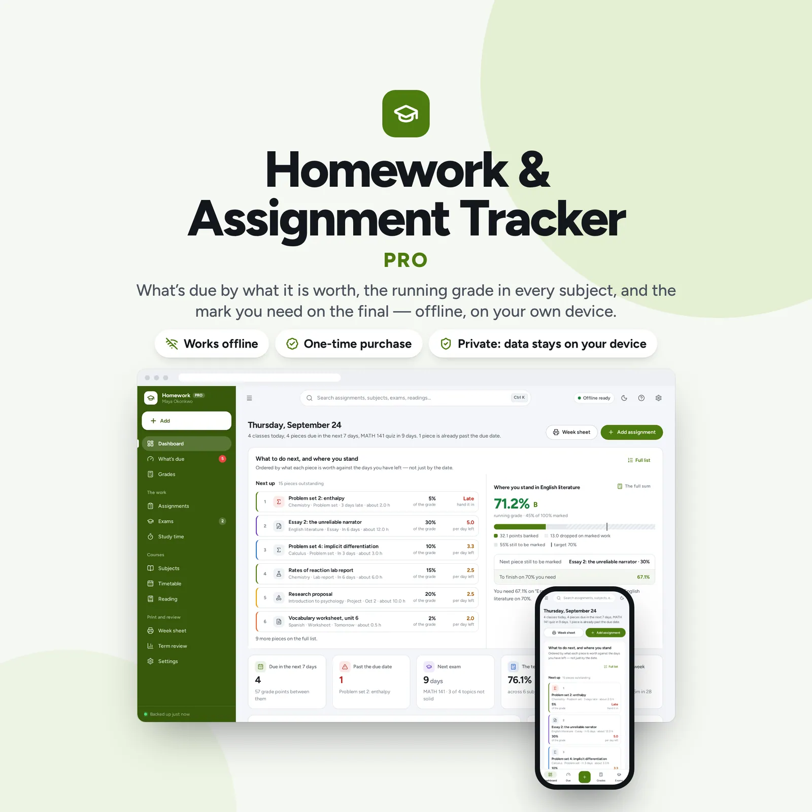 Homework & Assignment Tracker: cover