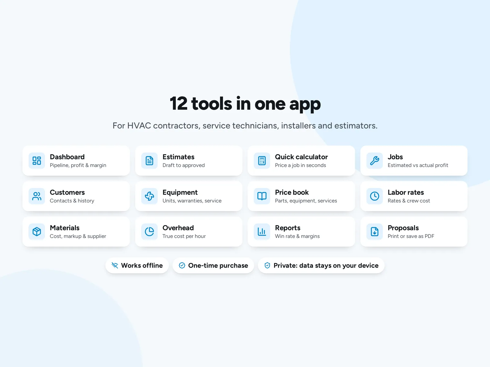 12 tools in one app