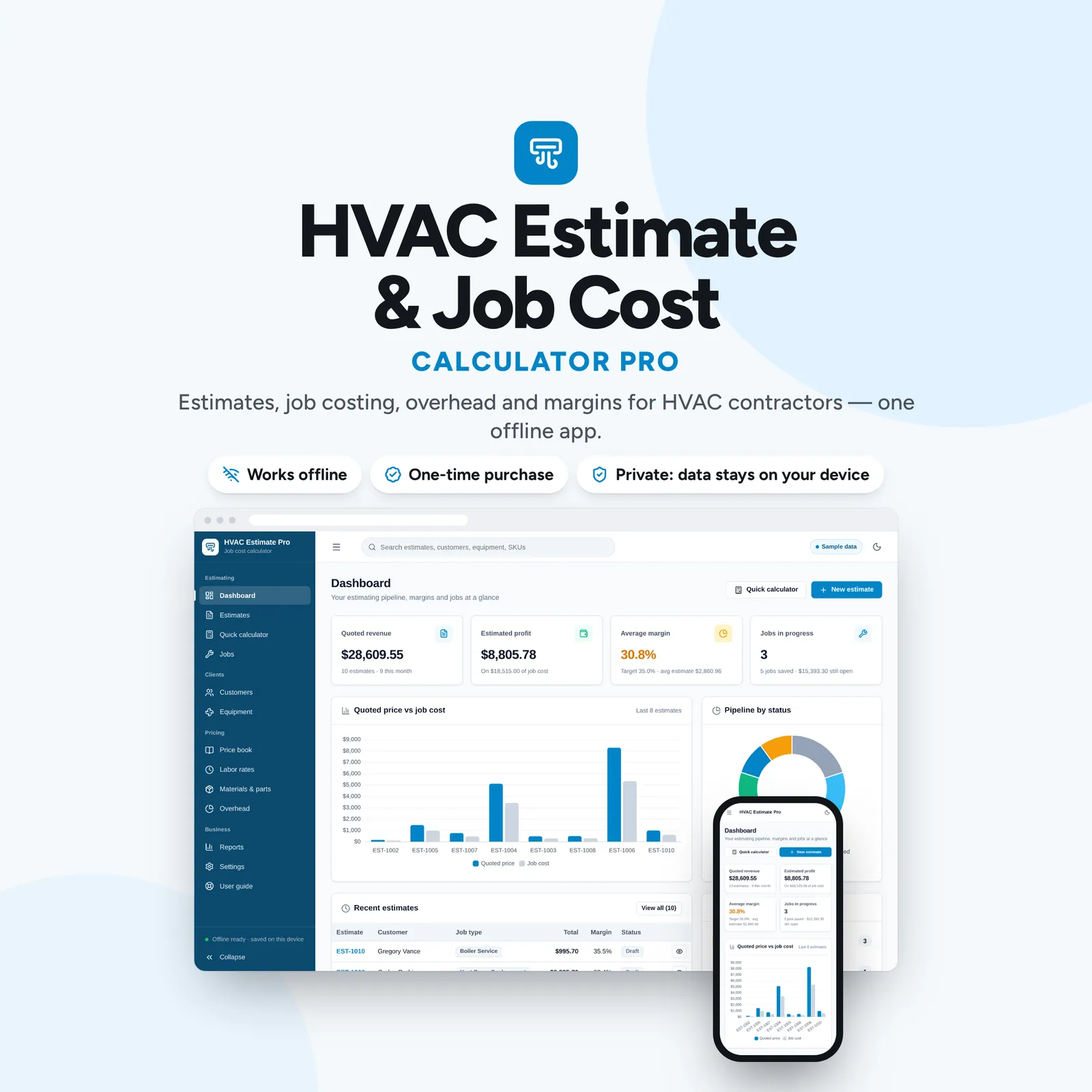 HVAC Estimate & Job Cost Calculator: cover
