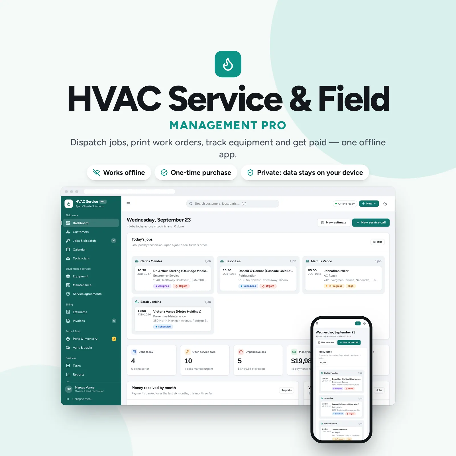HVAC Service & Field Management: cover