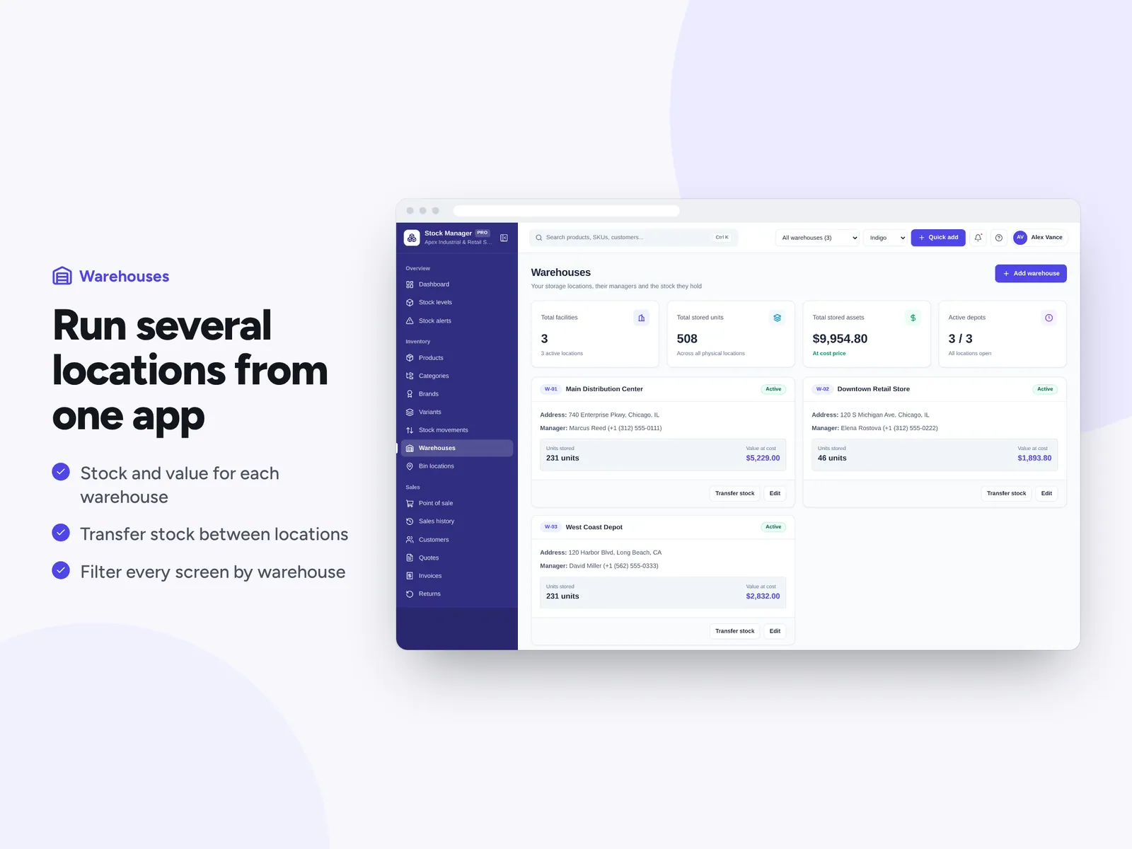 Run several locations from one app