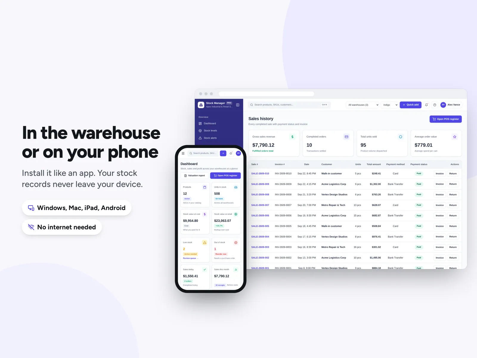 In the warehouse or on your phone