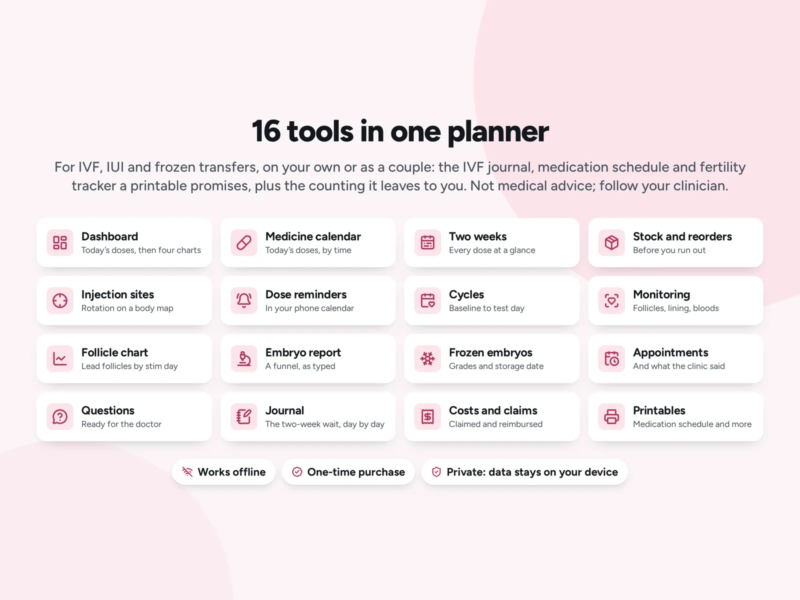 16 tools in one planner