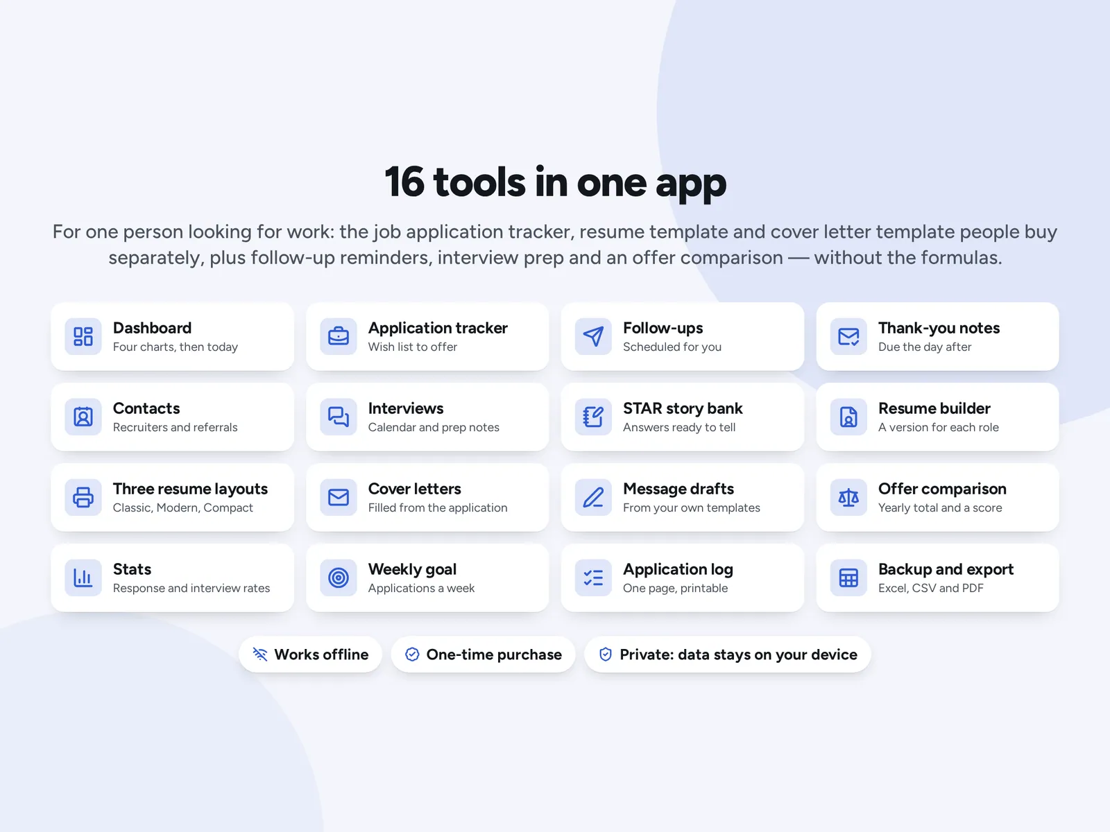 16 tools in one app