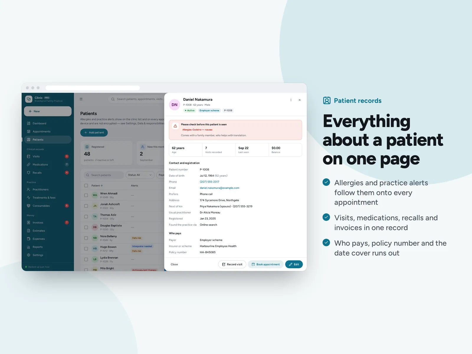Everything about a patient on one page