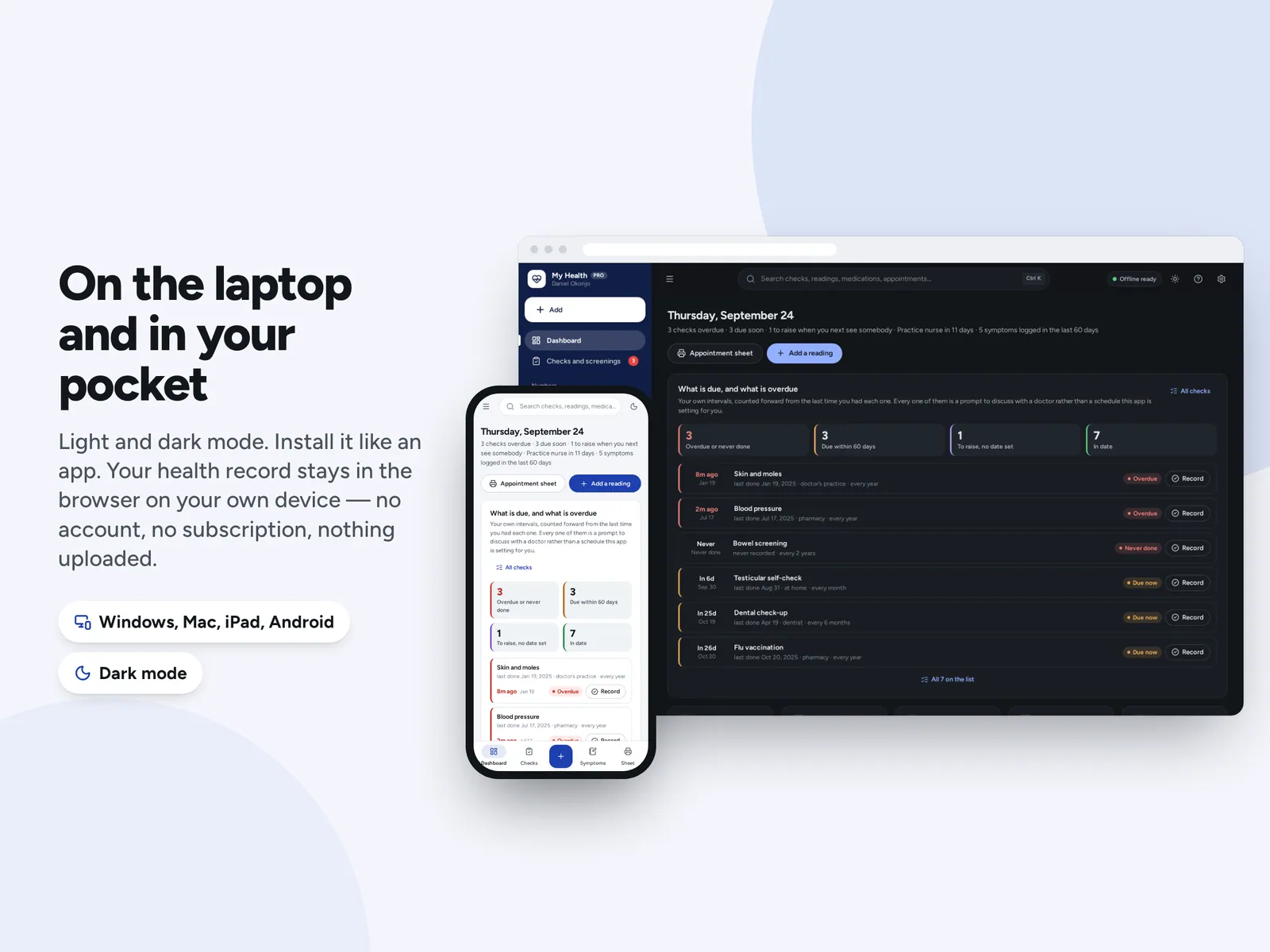 On the laptop and in your pocket