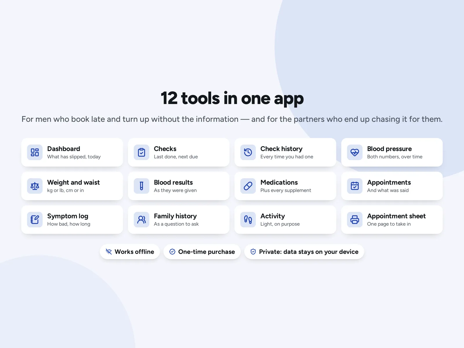 12 tools in one app