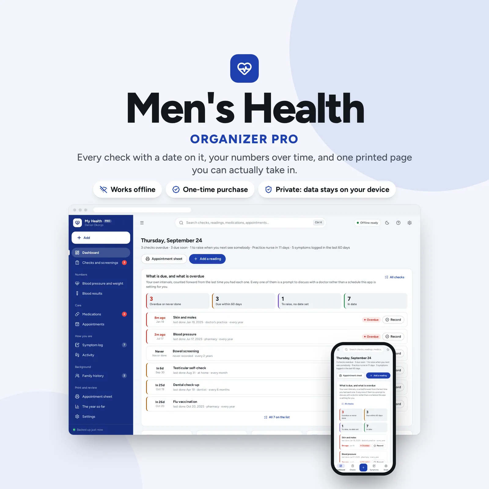Men's Health Organizer: cover