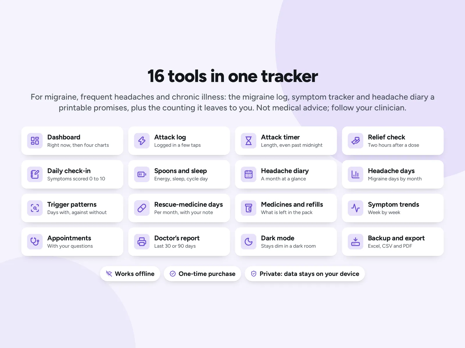 16 tools in one tracker