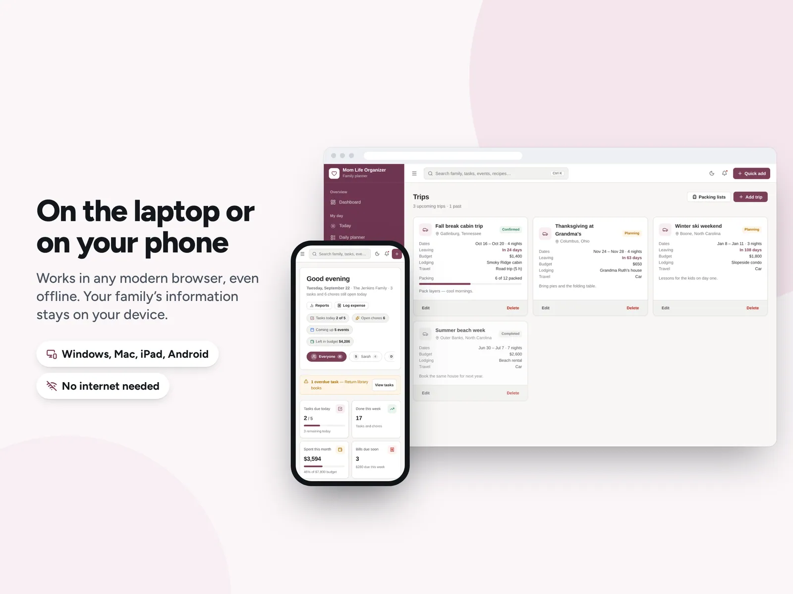 On the laptop or on your phone