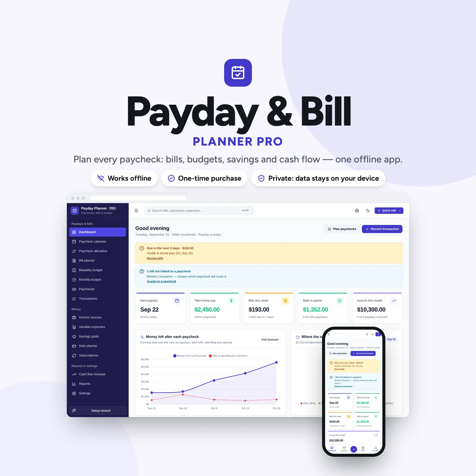 Payday & Bill Planner: cover