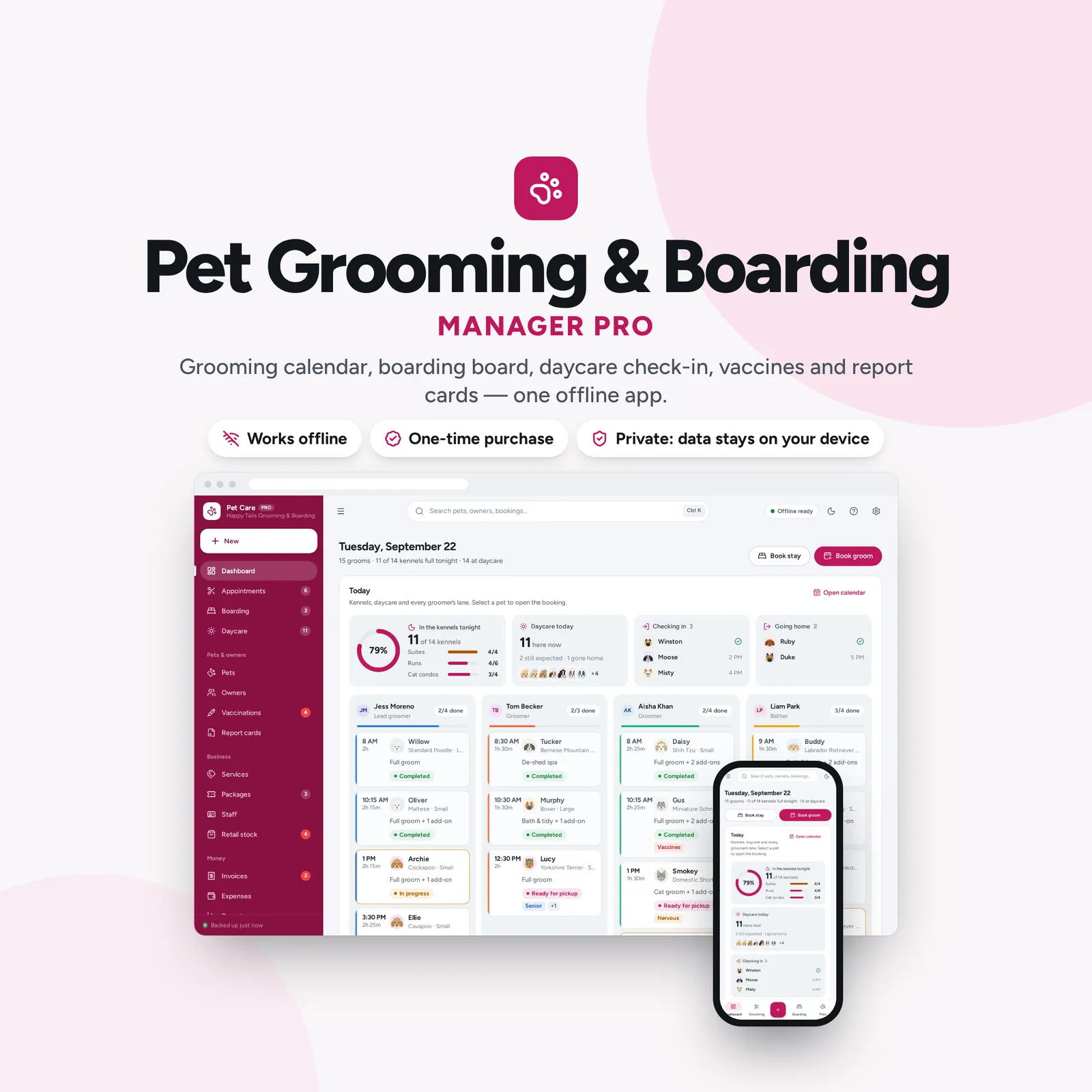 Pet Grooming & Boarding Manager: cover