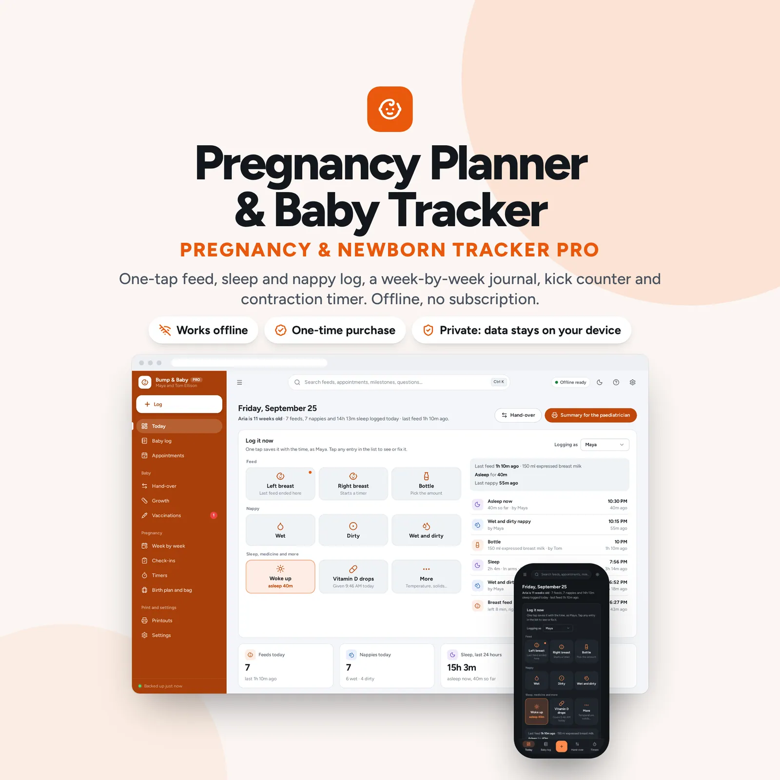 Pregnancy & Newborn Tracker: cover