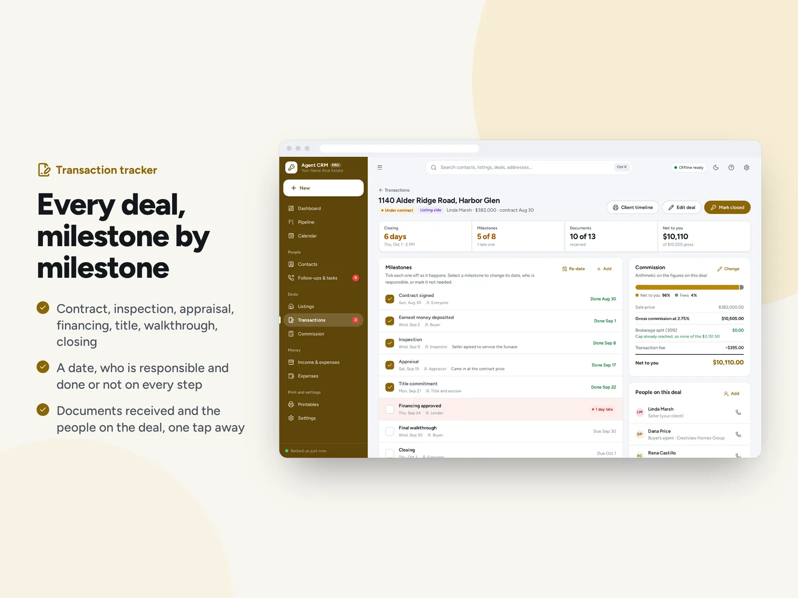 Every deal, milestone by milestone