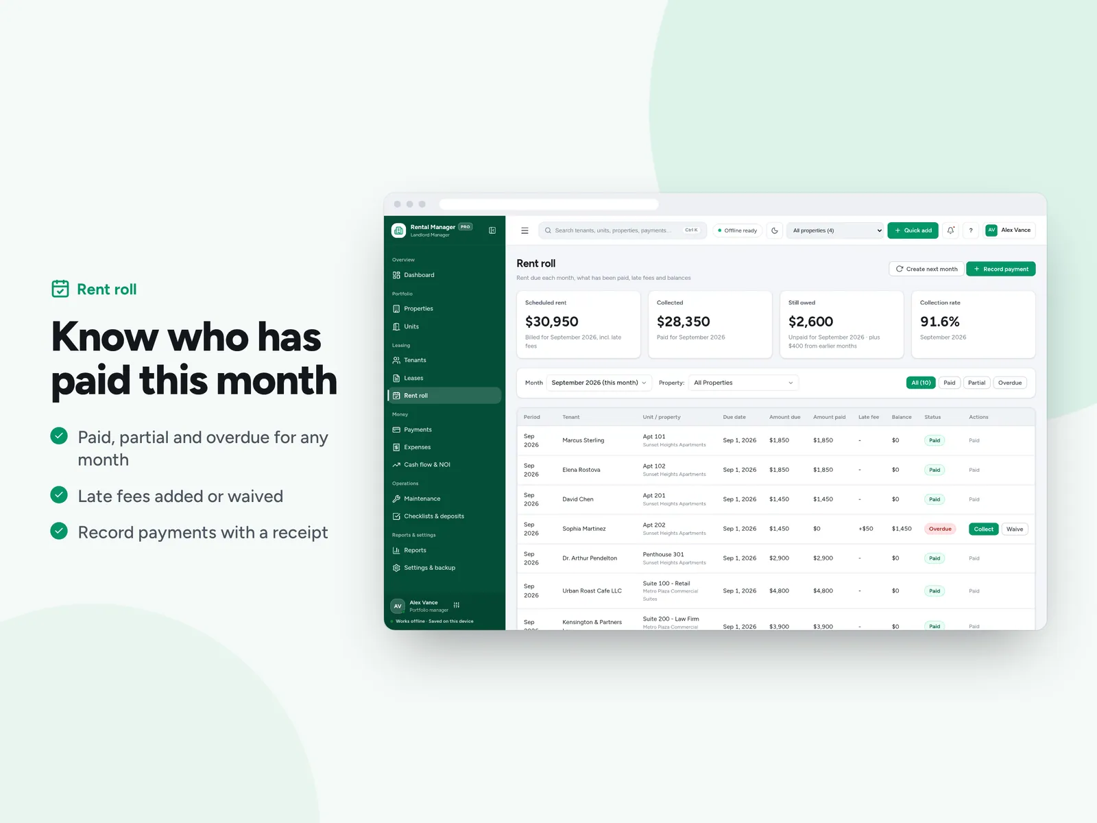 Know who has paid this month