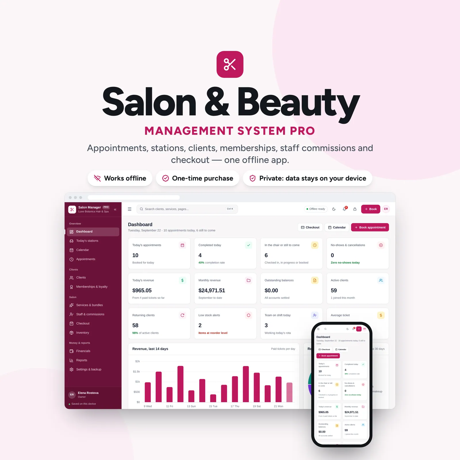 Salon & Beauty Management System: cover