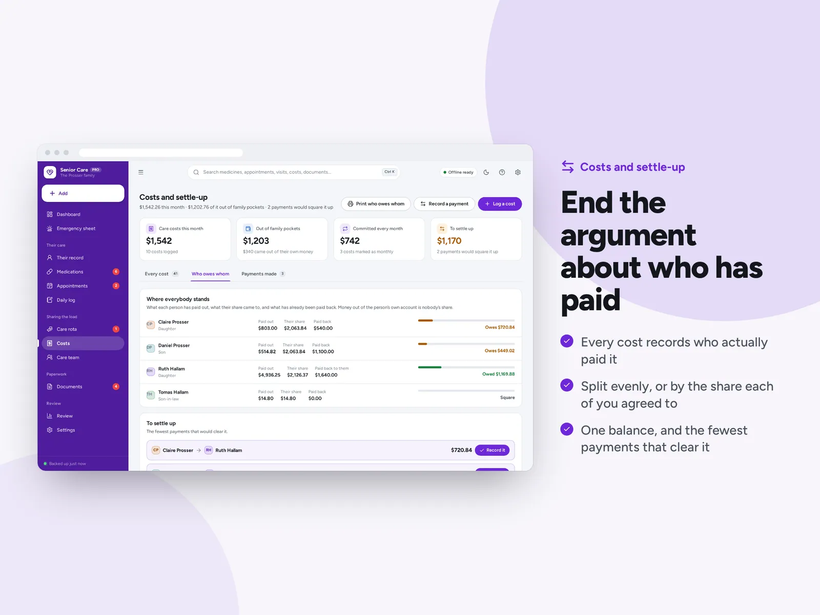 End the argument about who has paid