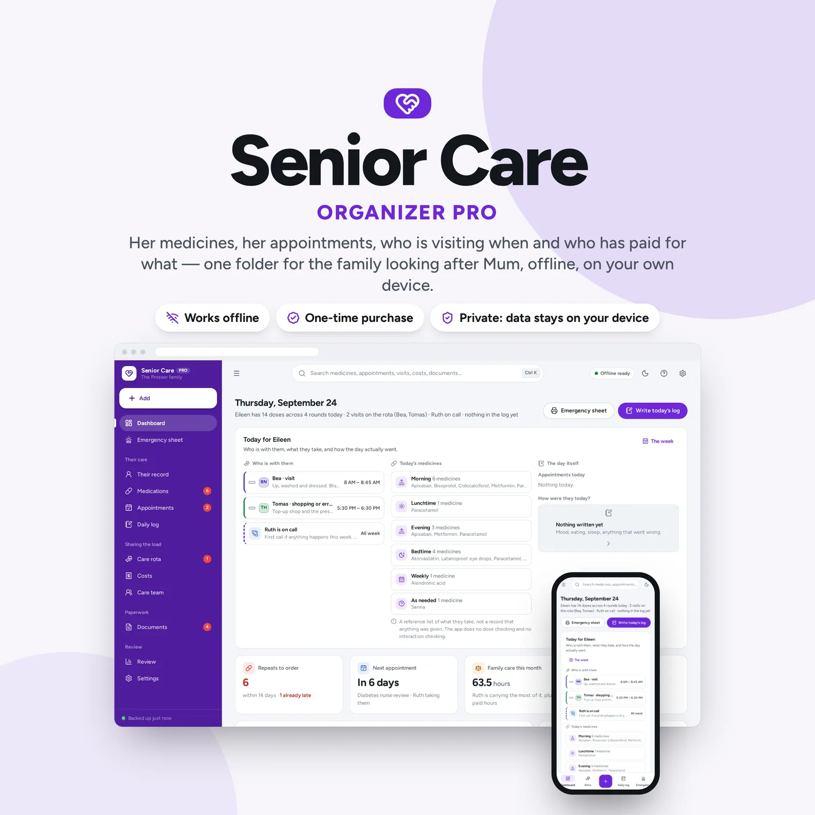 Senior Care Organizer: cover