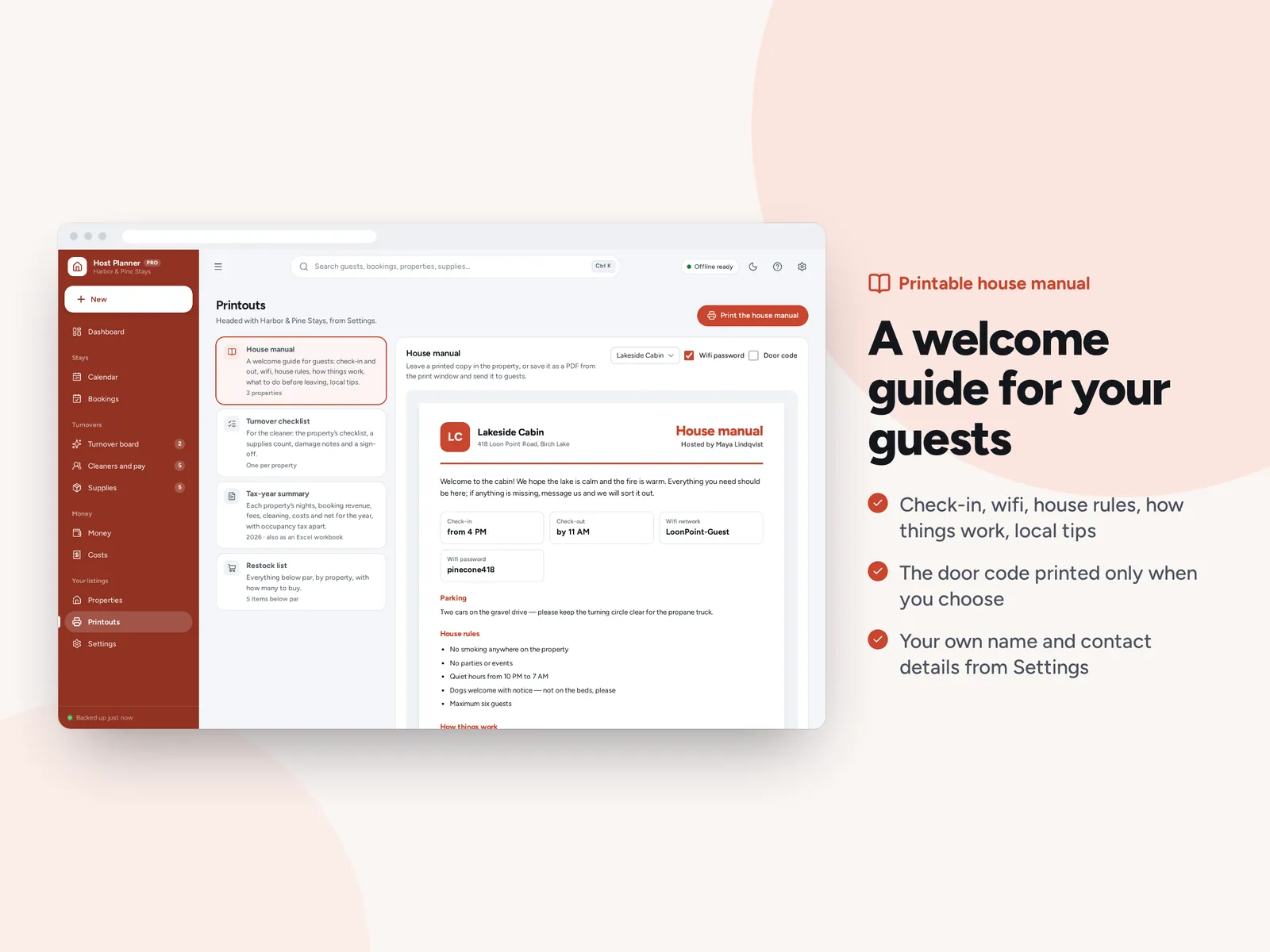 A welcome guide for your guests
