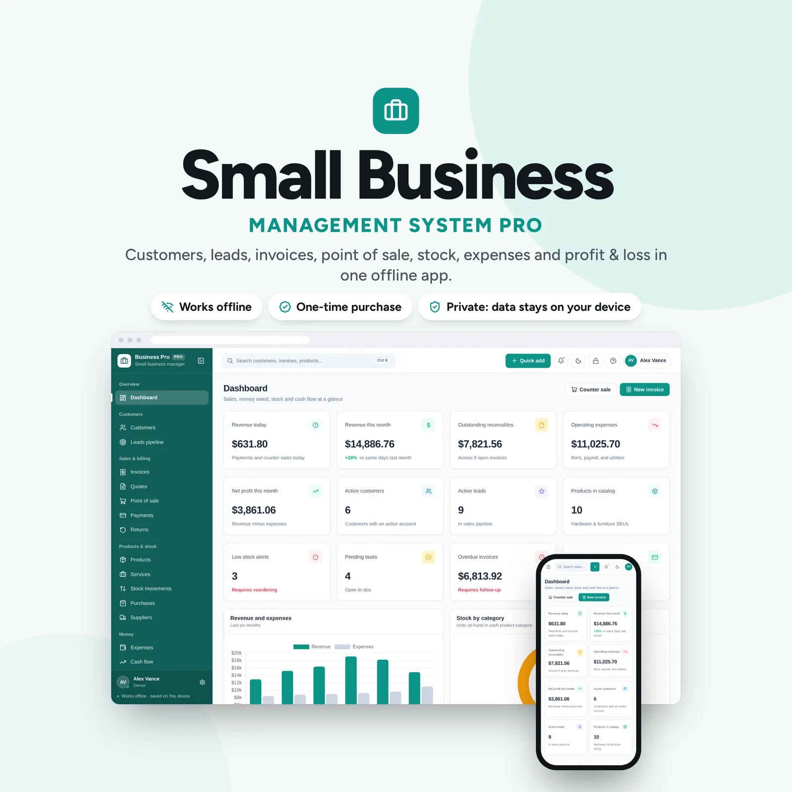 Small Business Management System: cover