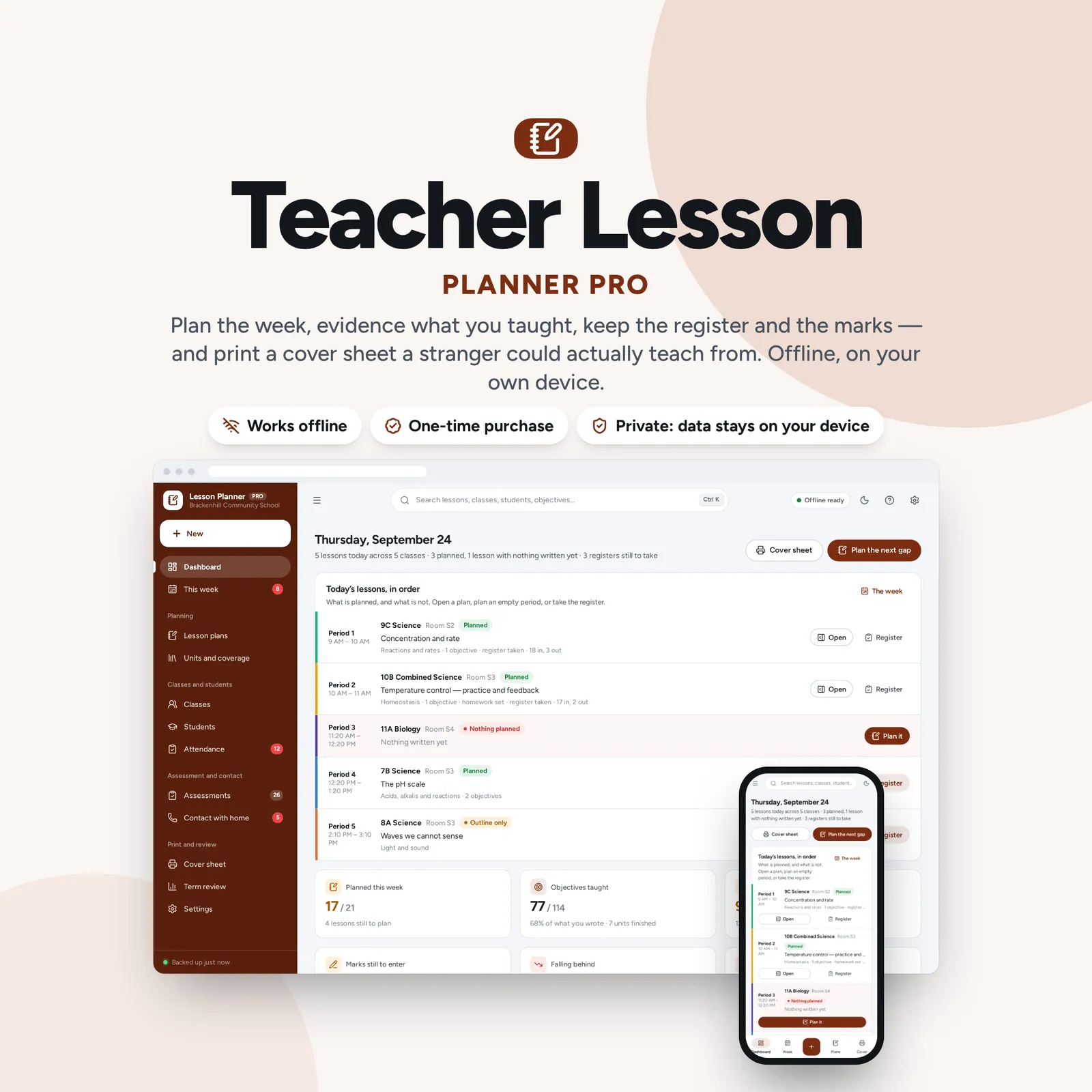 Teacher Lesson Planner: cover