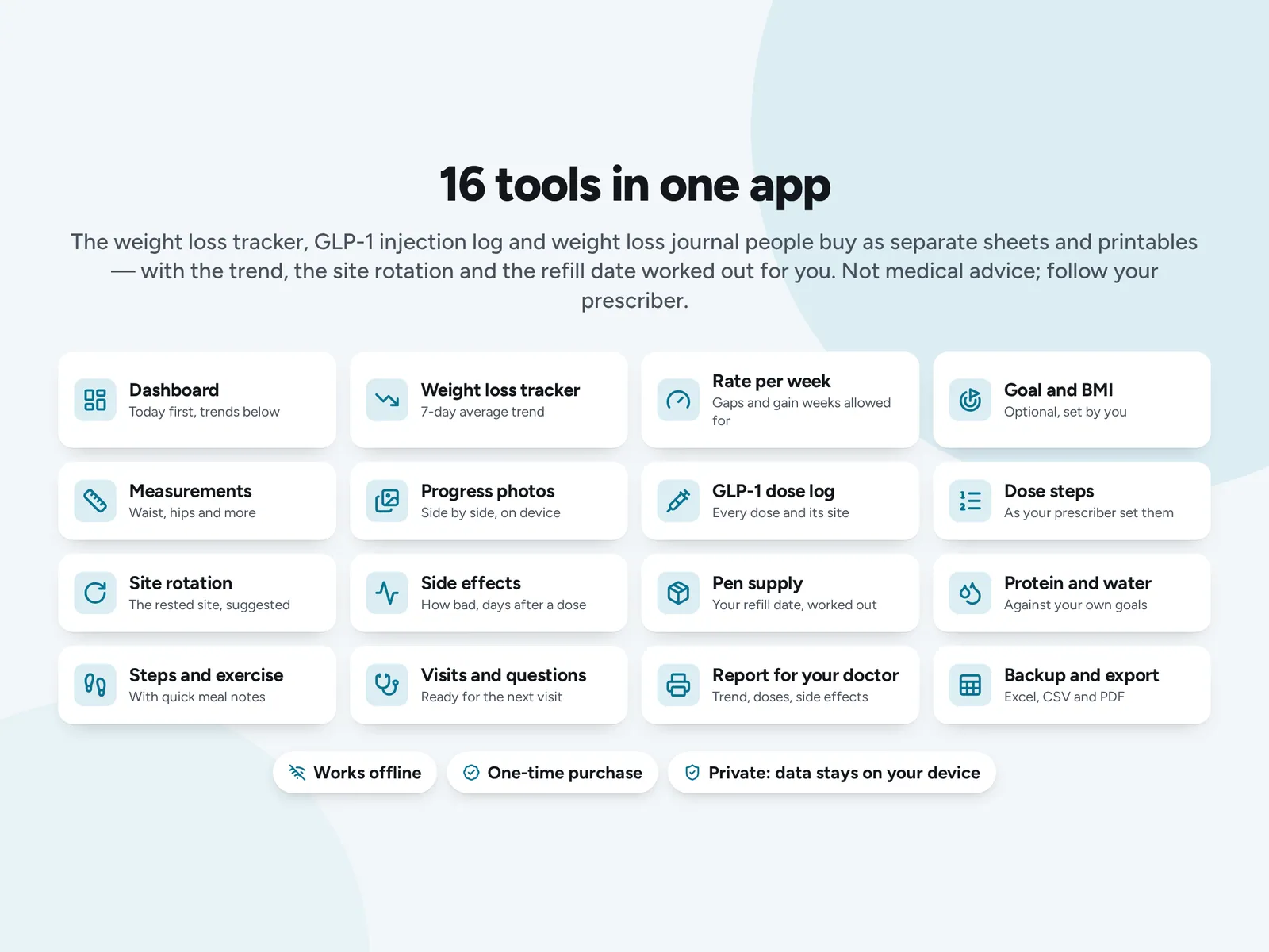 16 tools in one app