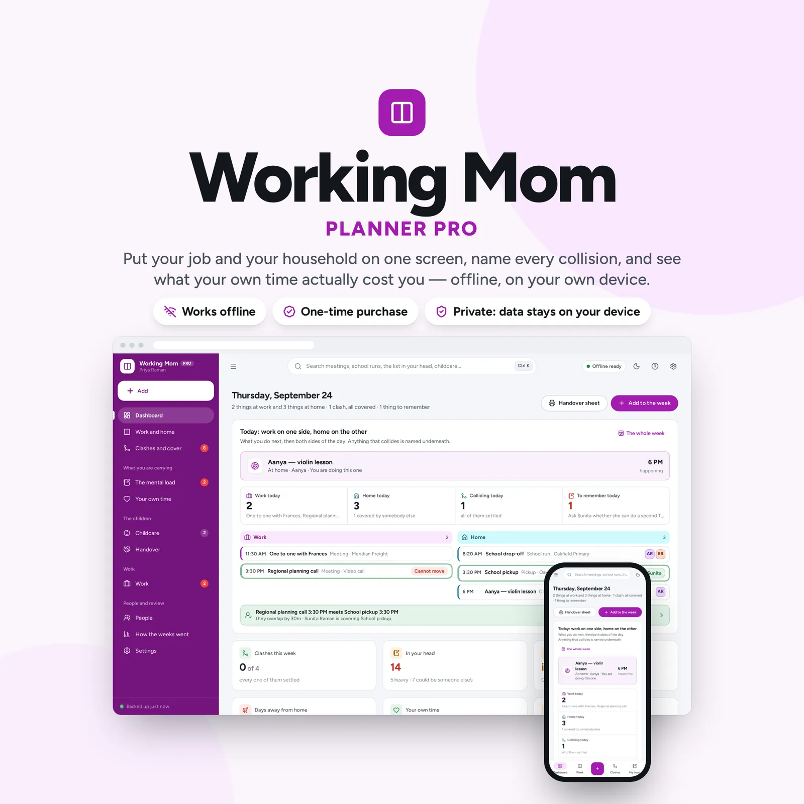 Working Mom Planner: cover