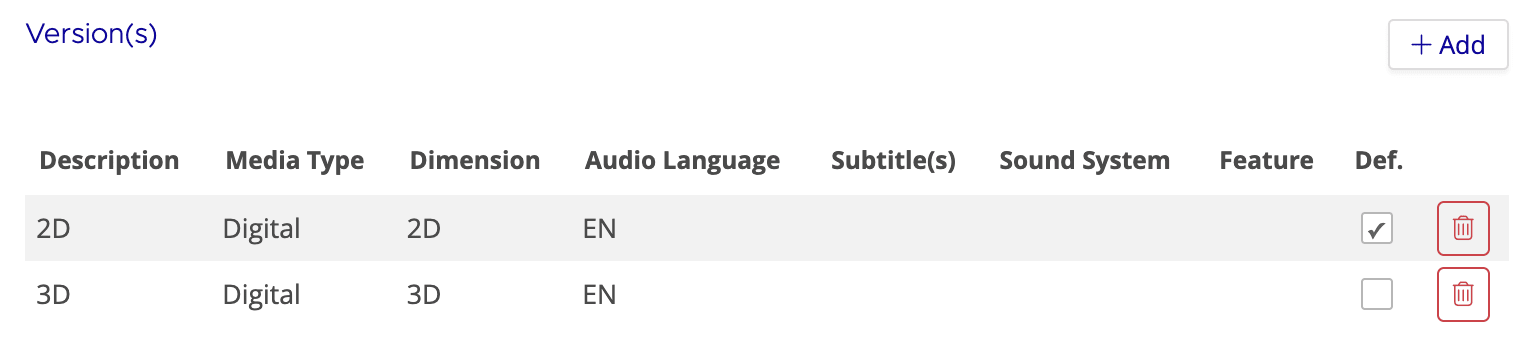Version assignment in Edit Release with default checkboxes