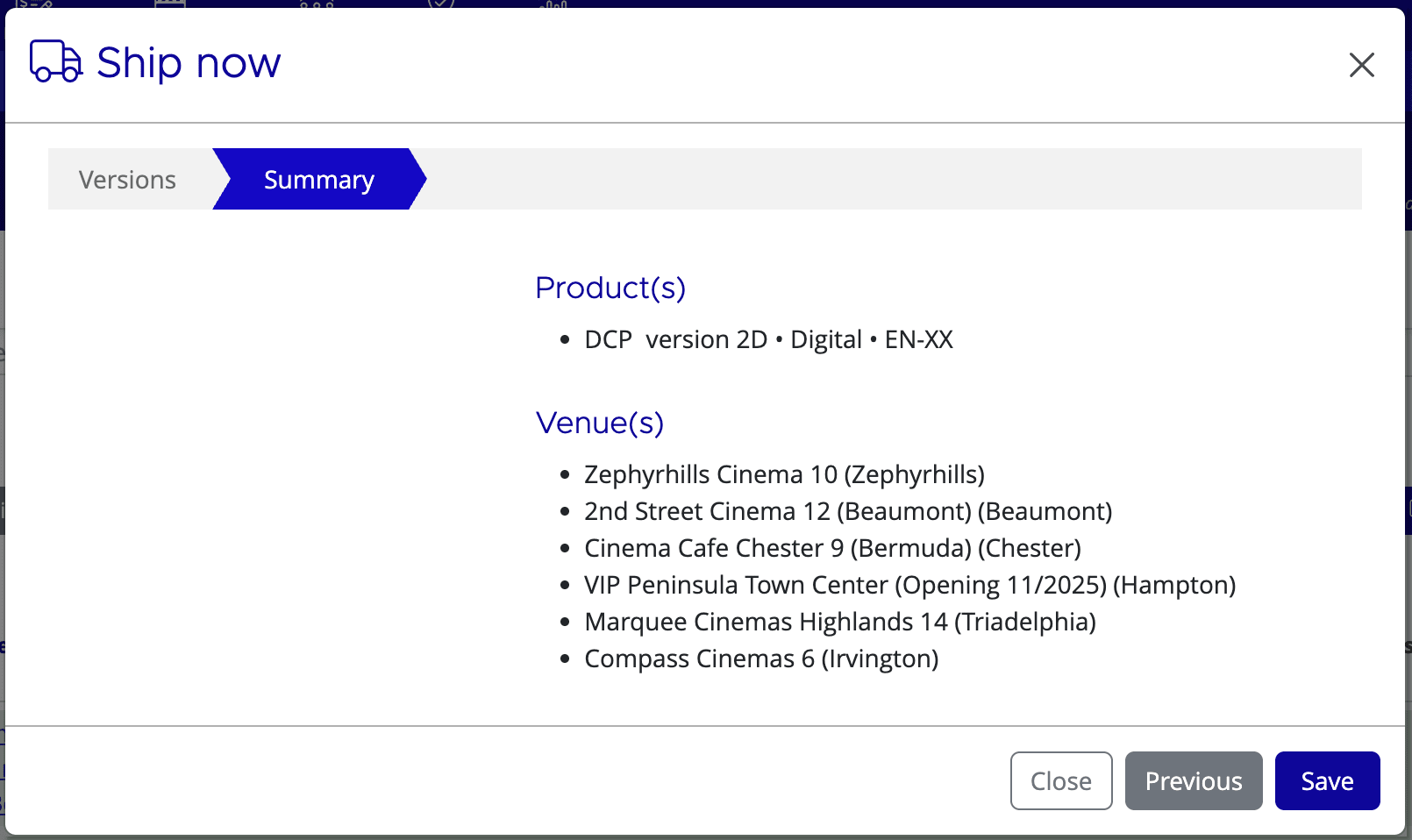 Final Ship Now confirmation screen showing order summary and OK button