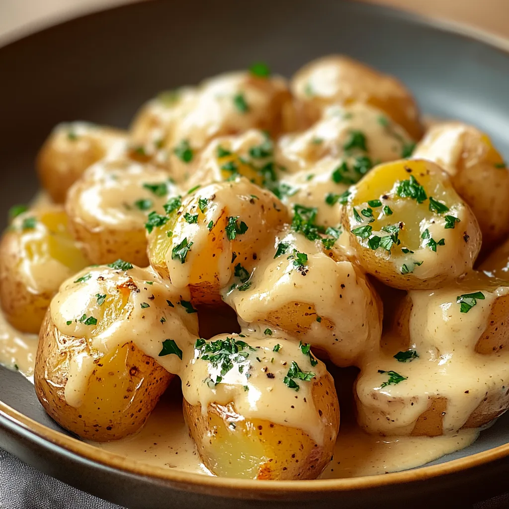 Creamy Garlic Baby Potatoes: Melt-in-Your-Mouth Goodness