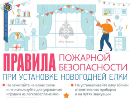 ПамяткаМЧС: правила пожарной безопасности при установке новогодней елки