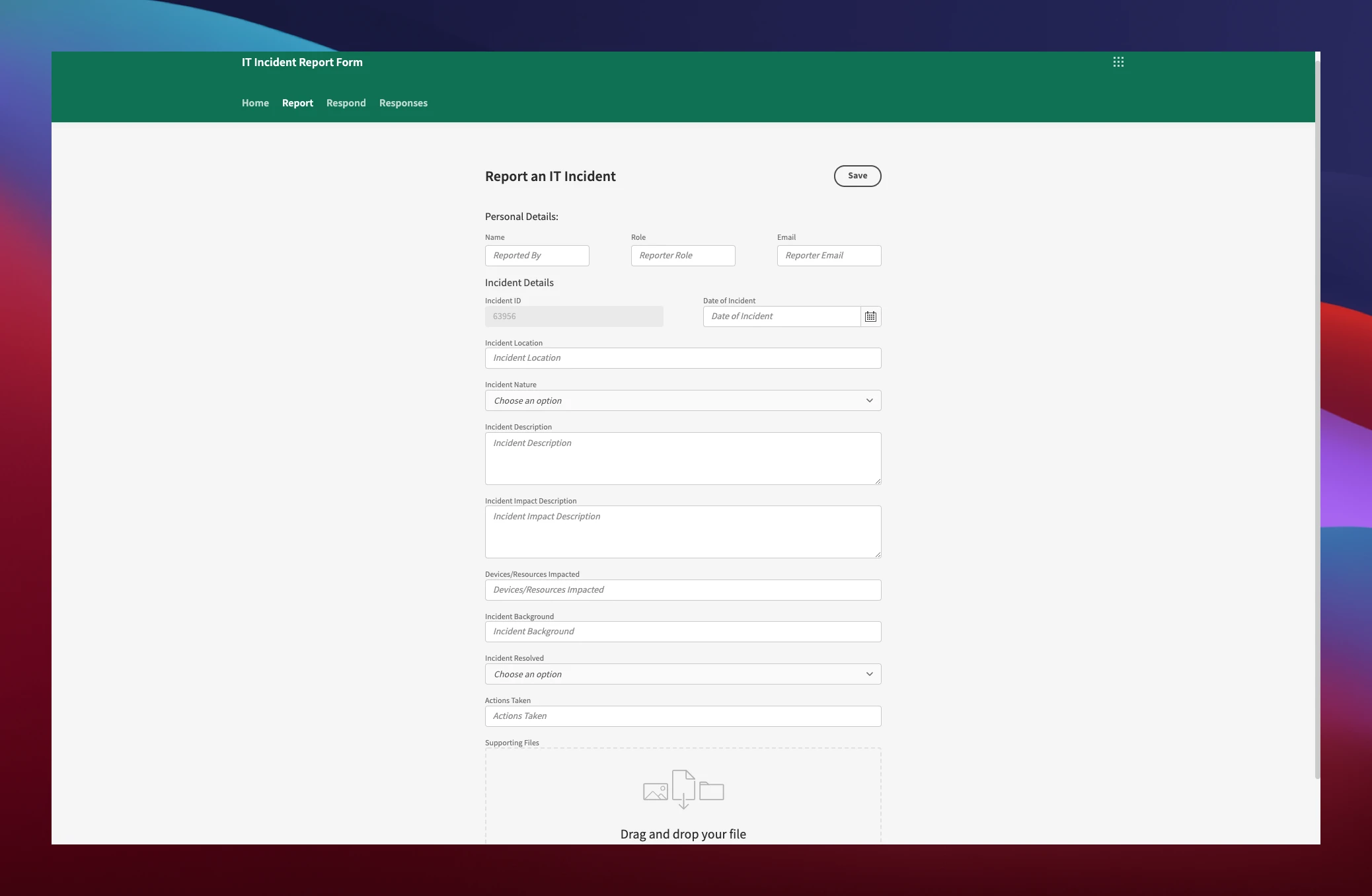 Free IT Incident Report Template