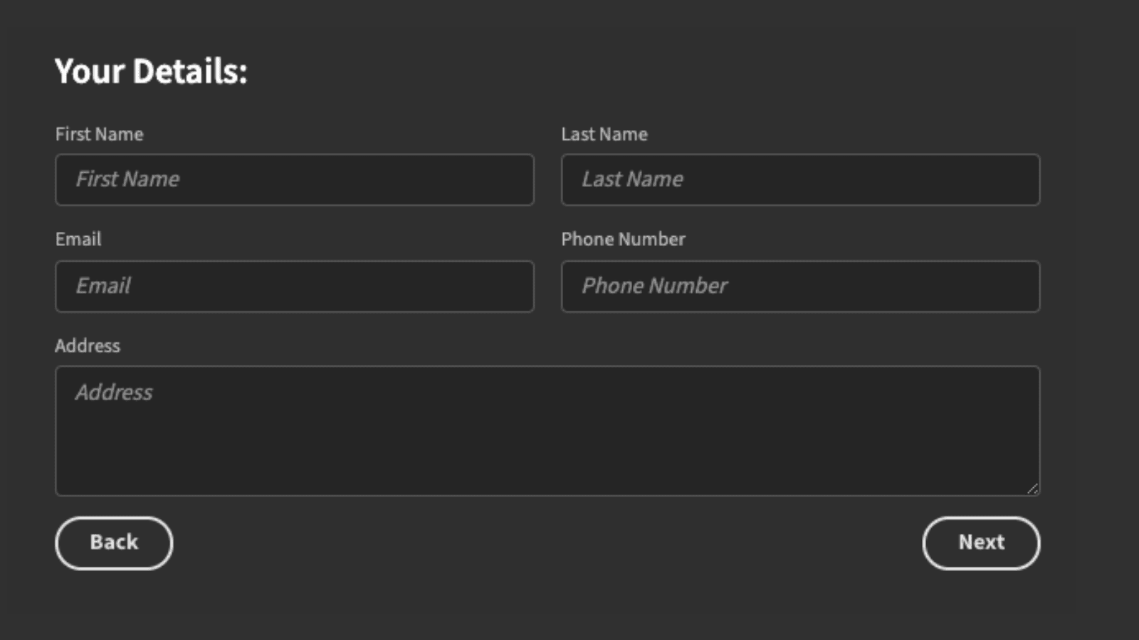 Form UI Design Columns