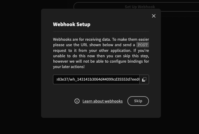 Webhook Setup