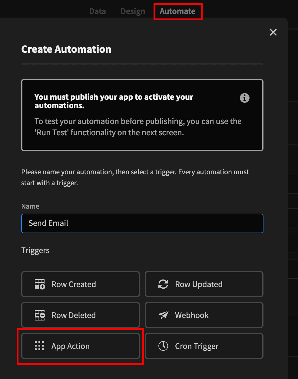 Create an automation