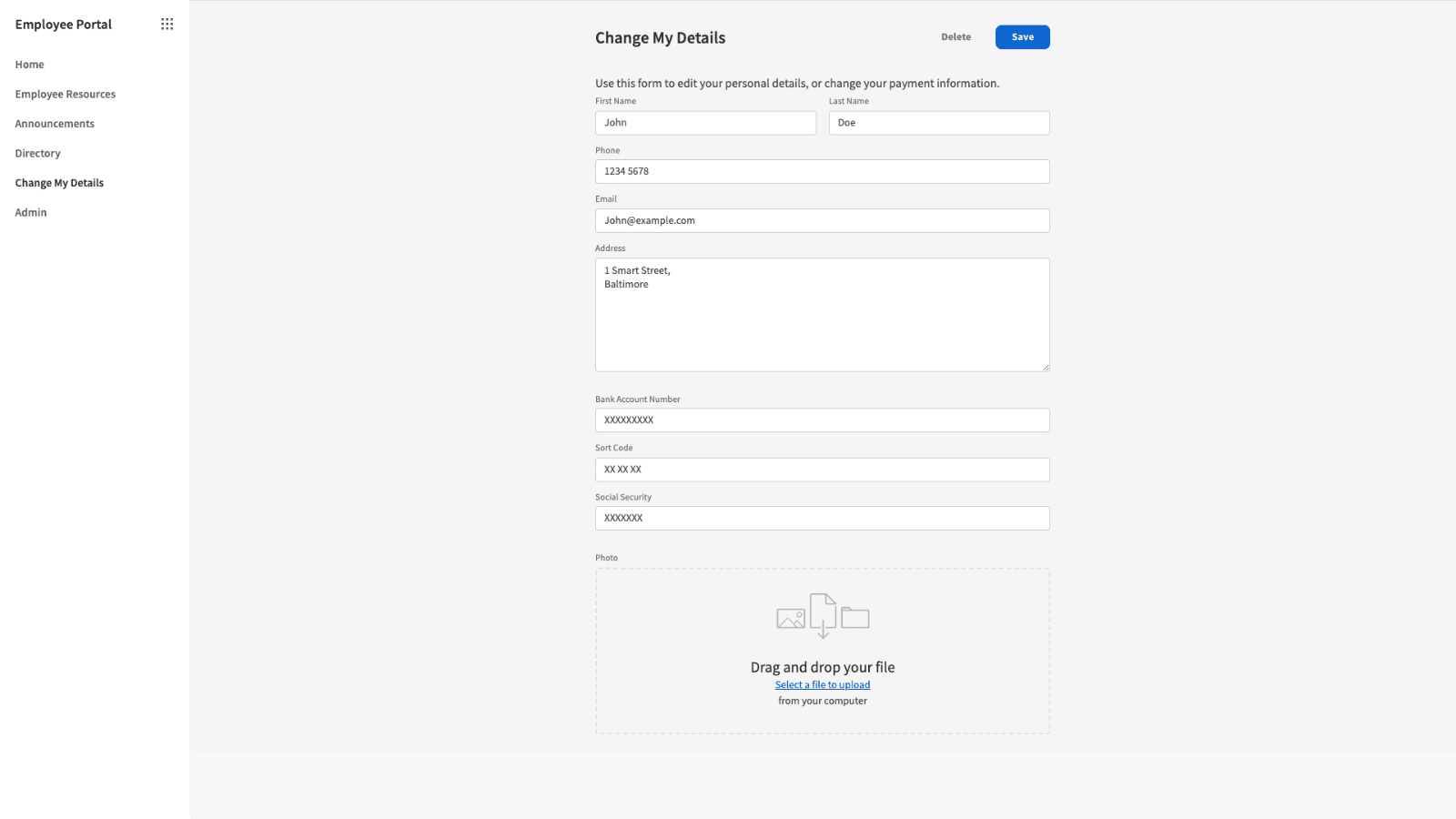 Internal tool example