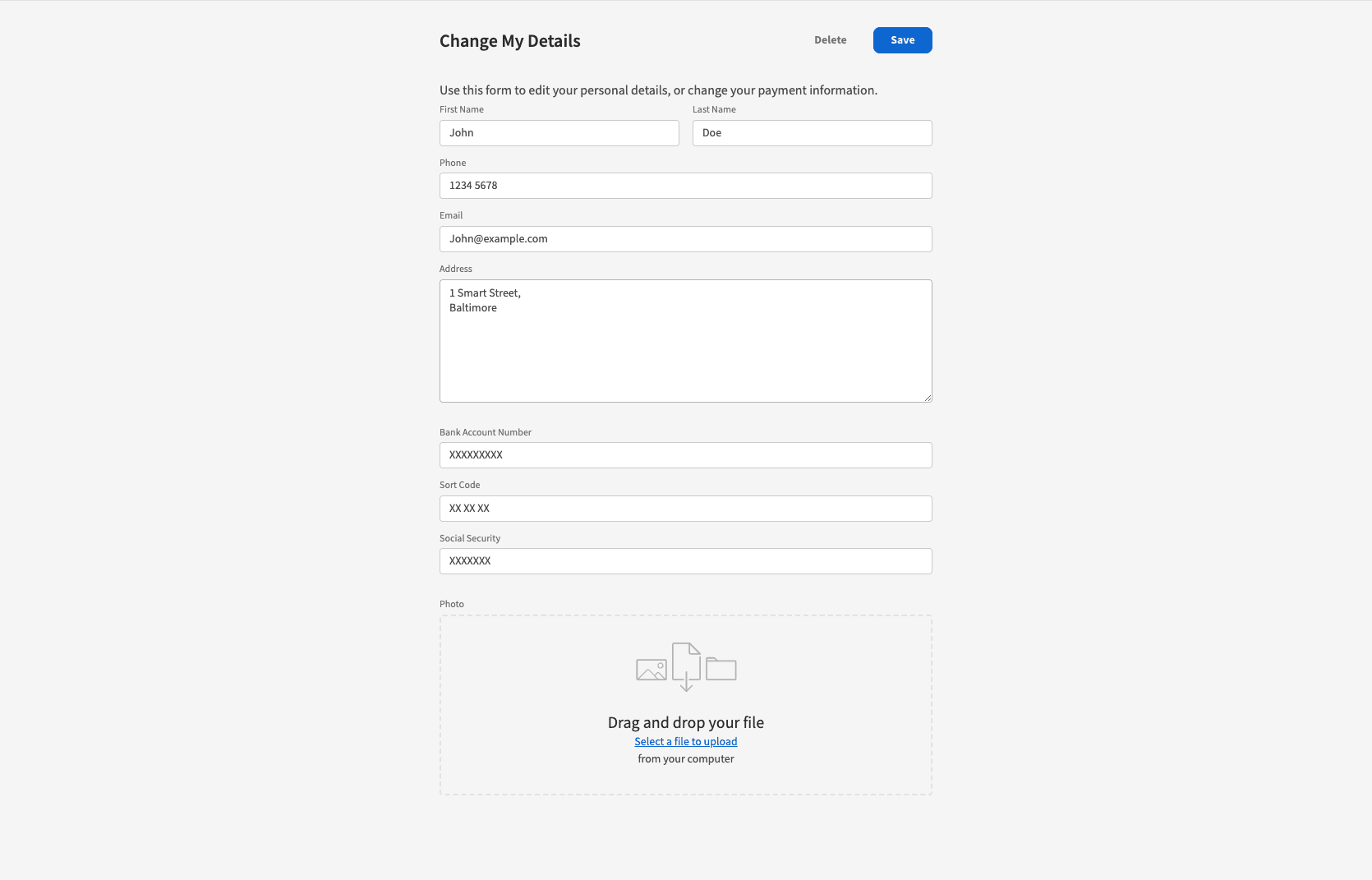 Employee Details Form