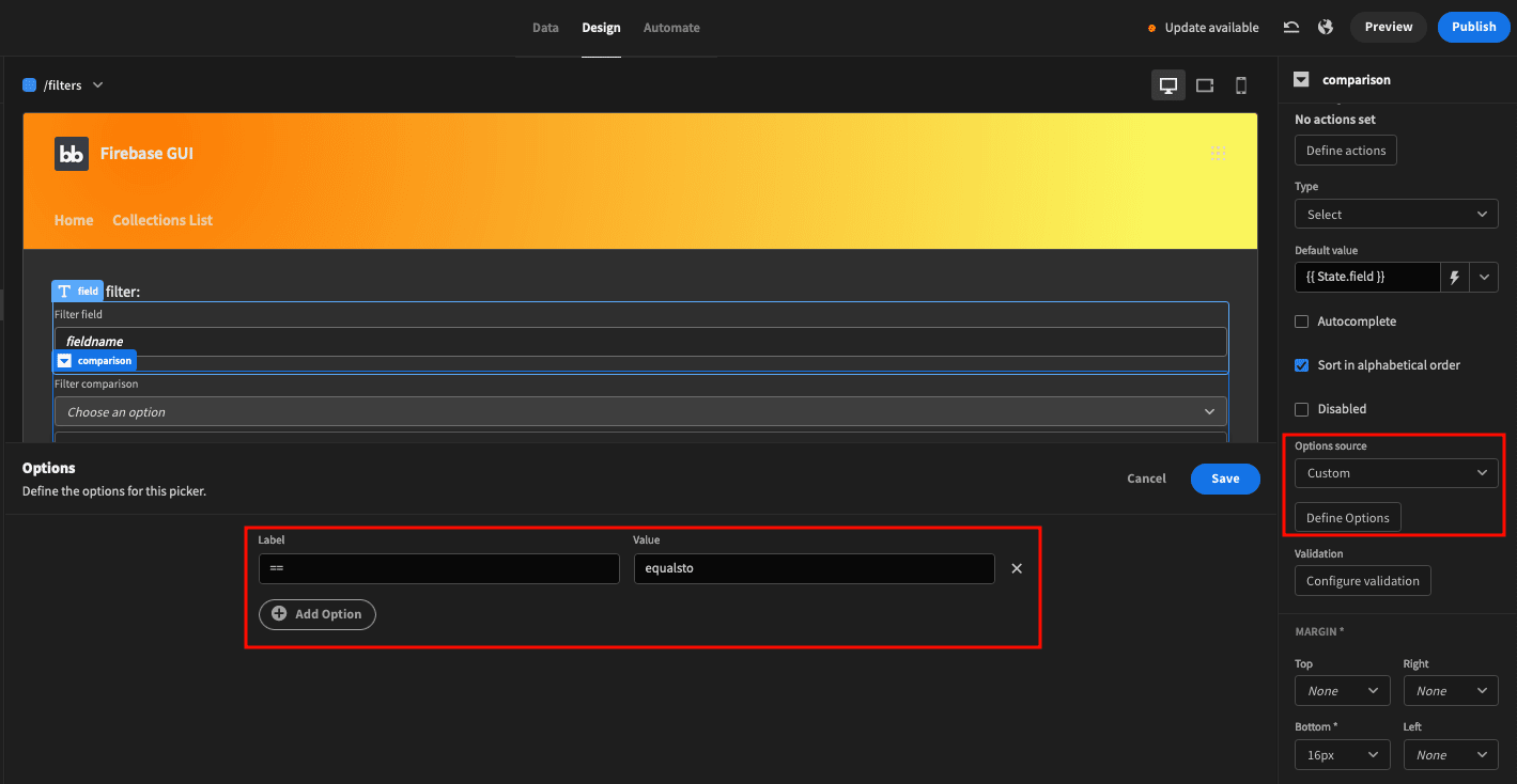 Firebase GUI