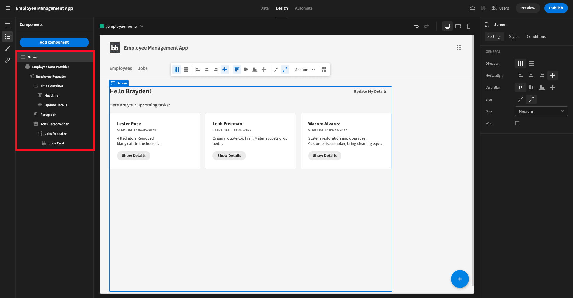 Component Tree