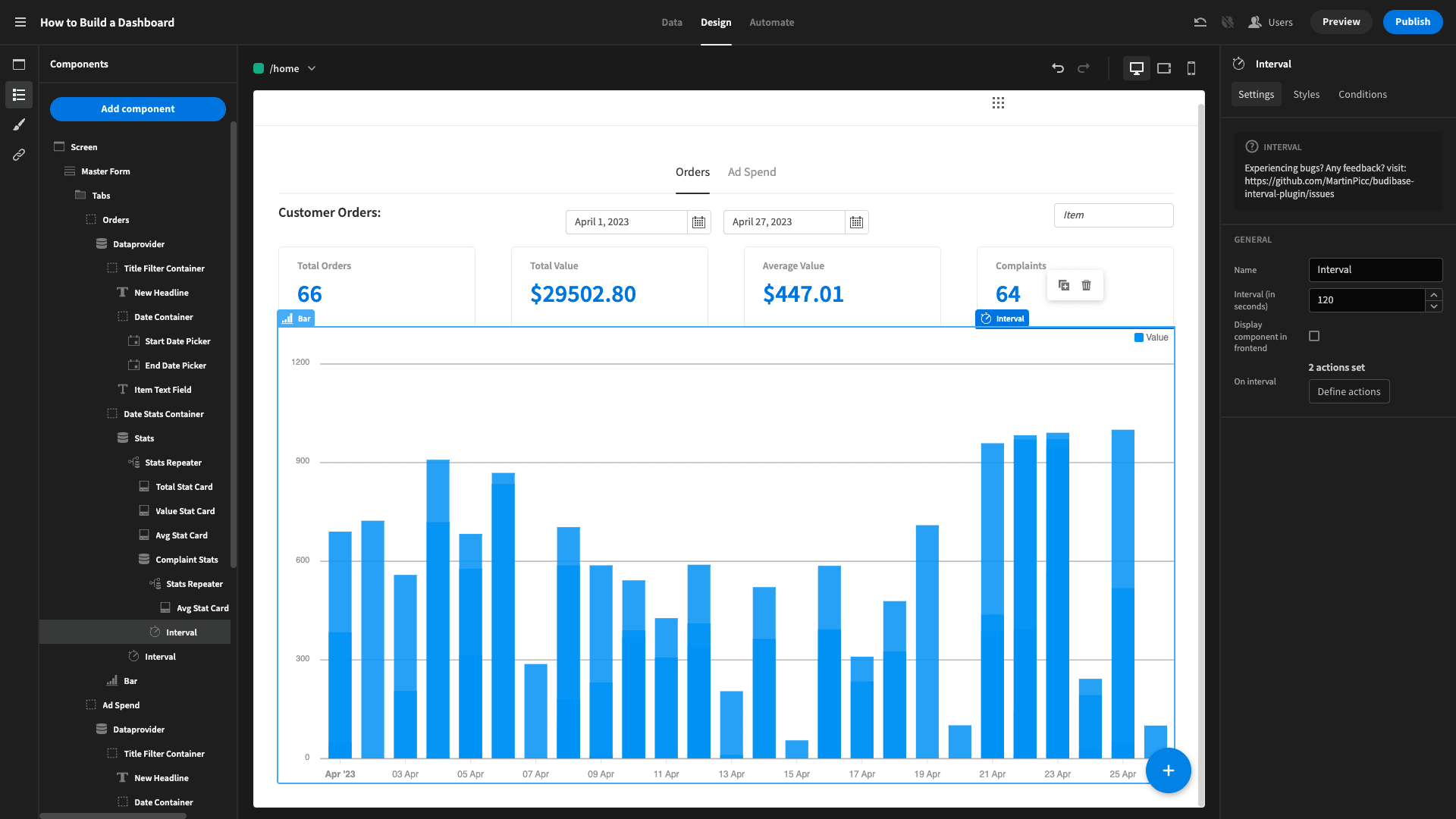 real time dashboard