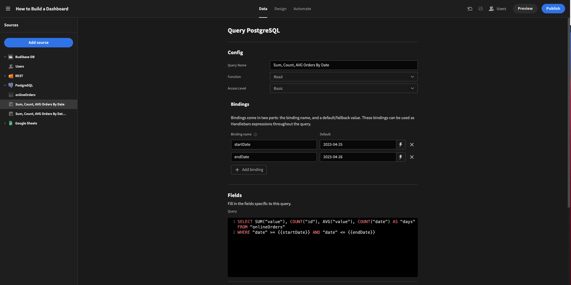 How to build a dashboard