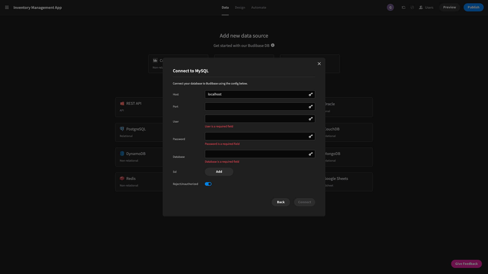 Connect to MySQL