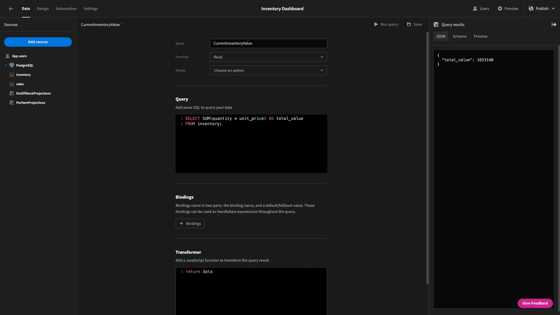 Inventory Dashboard