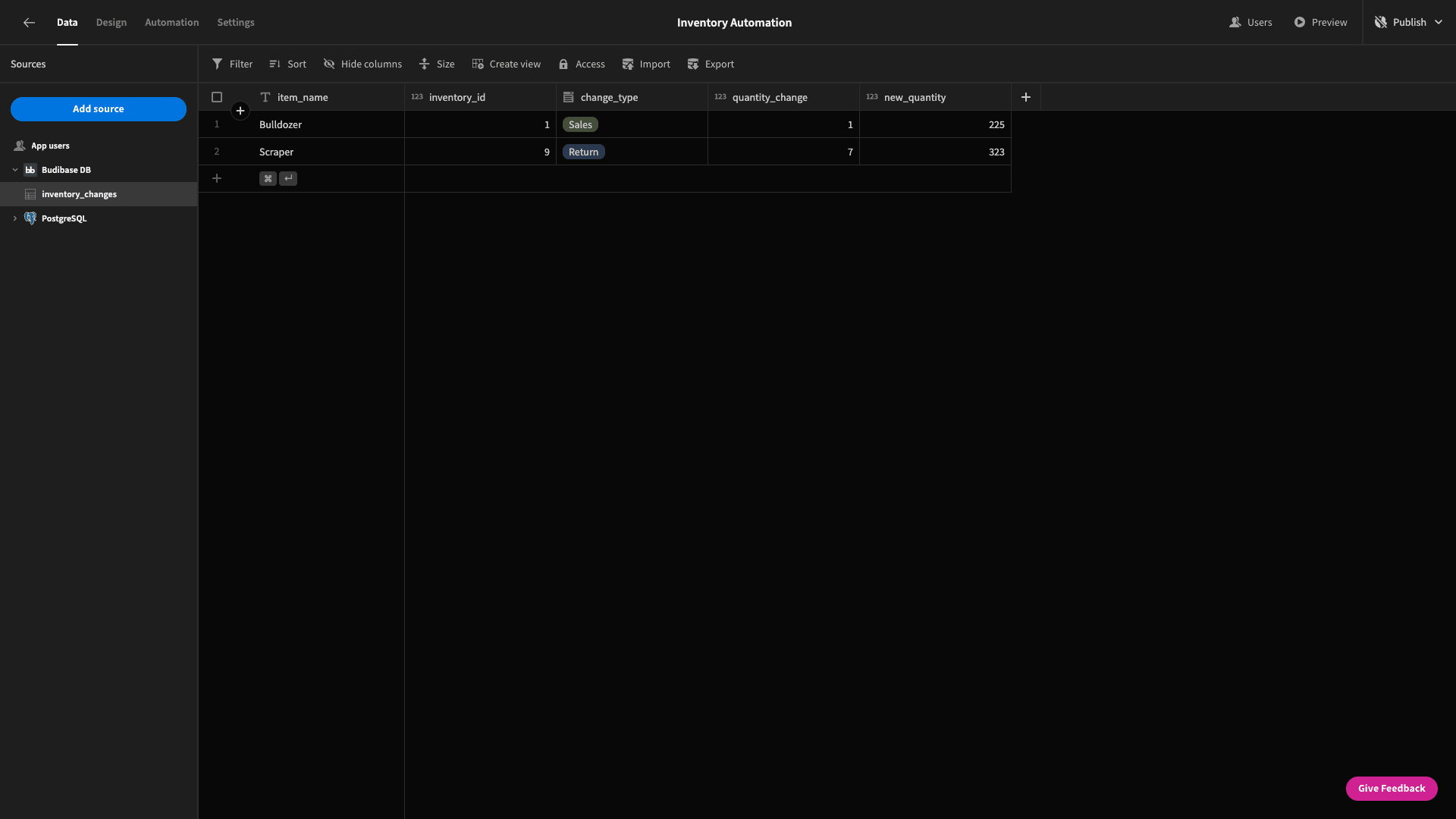 Inventory automation