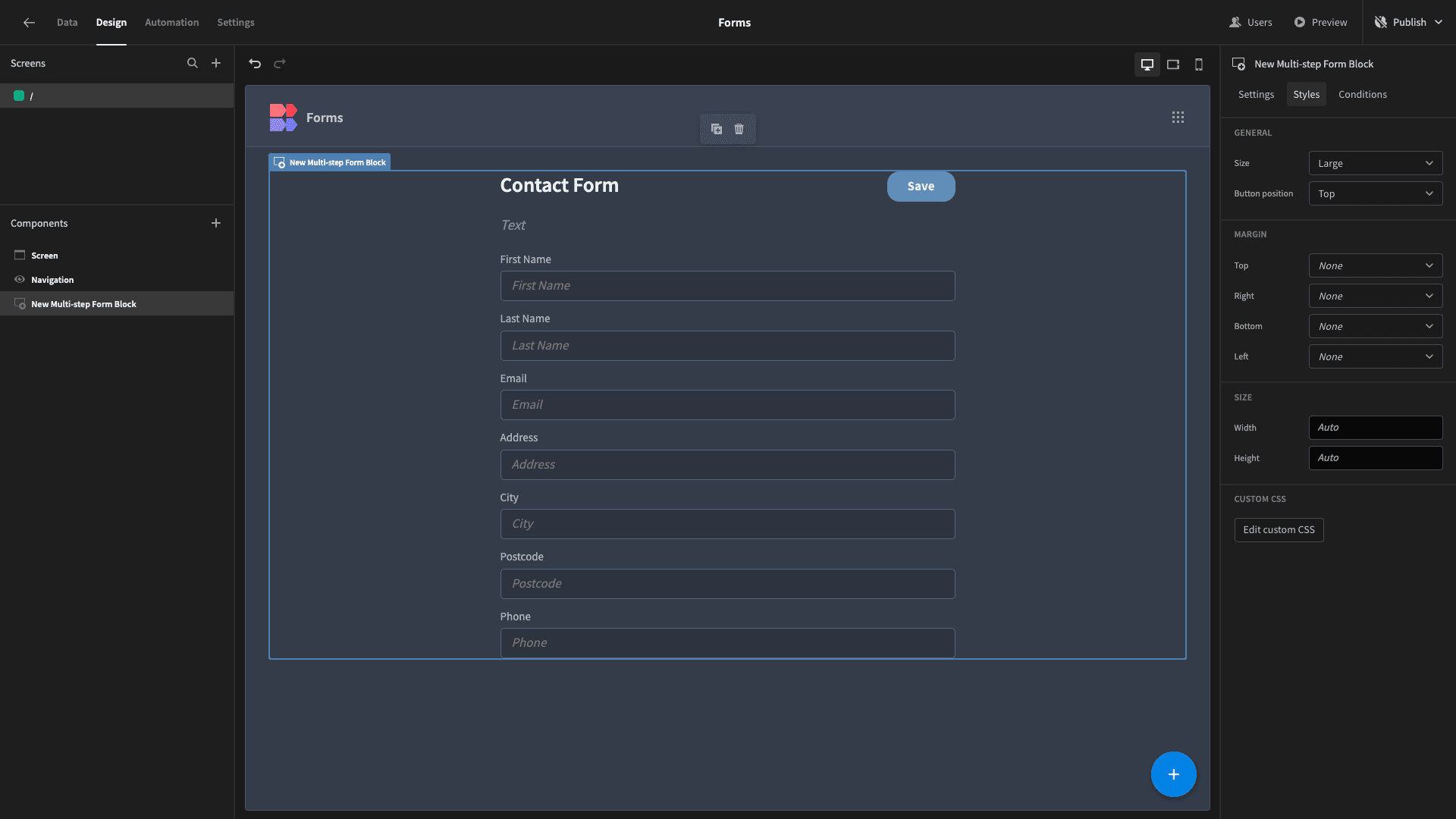 Form UI