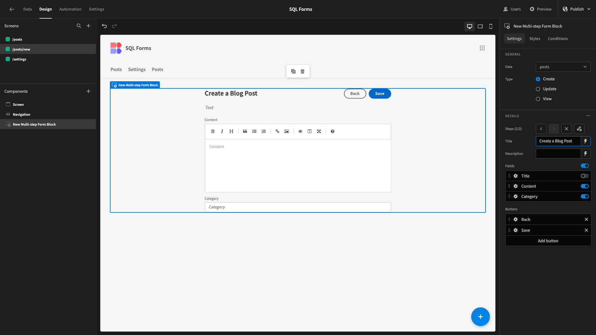 SQL Forms