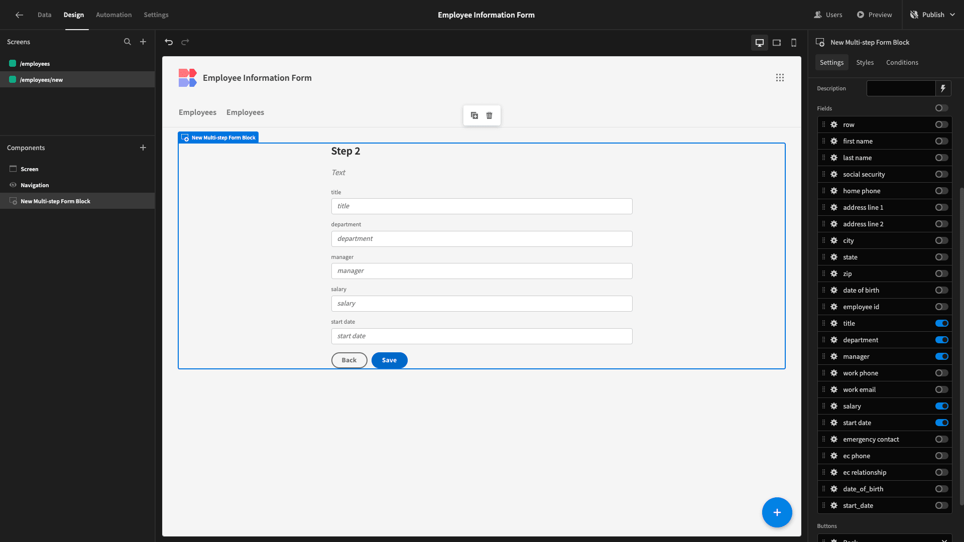 Employee Information Form