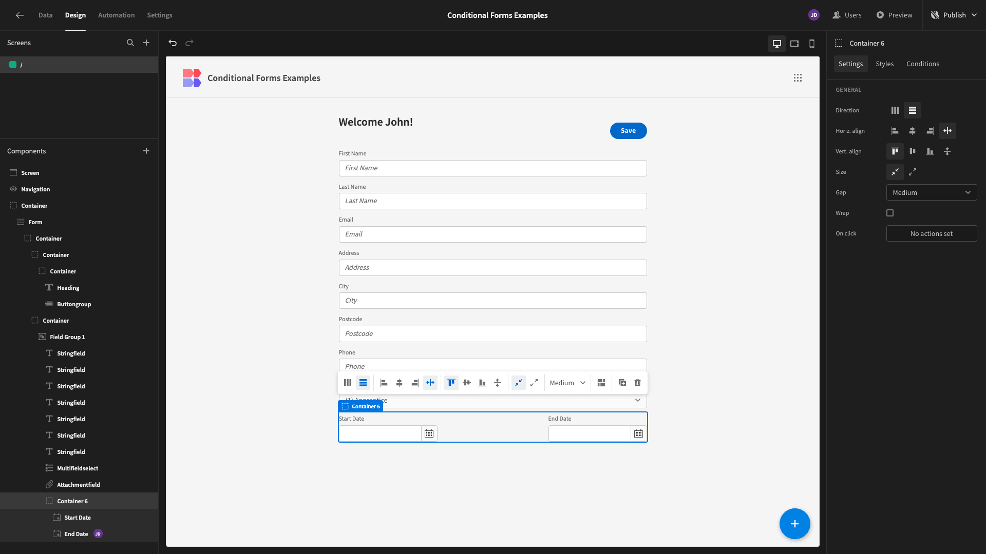 Conditional Logic Forms