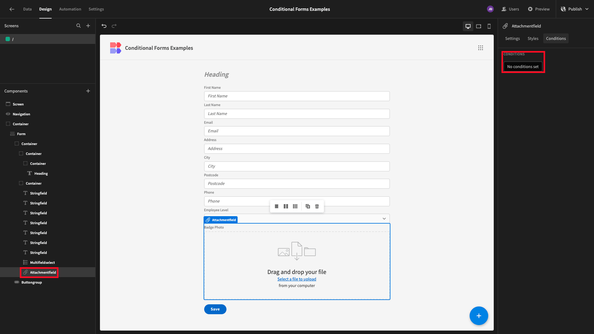 Conditional Form