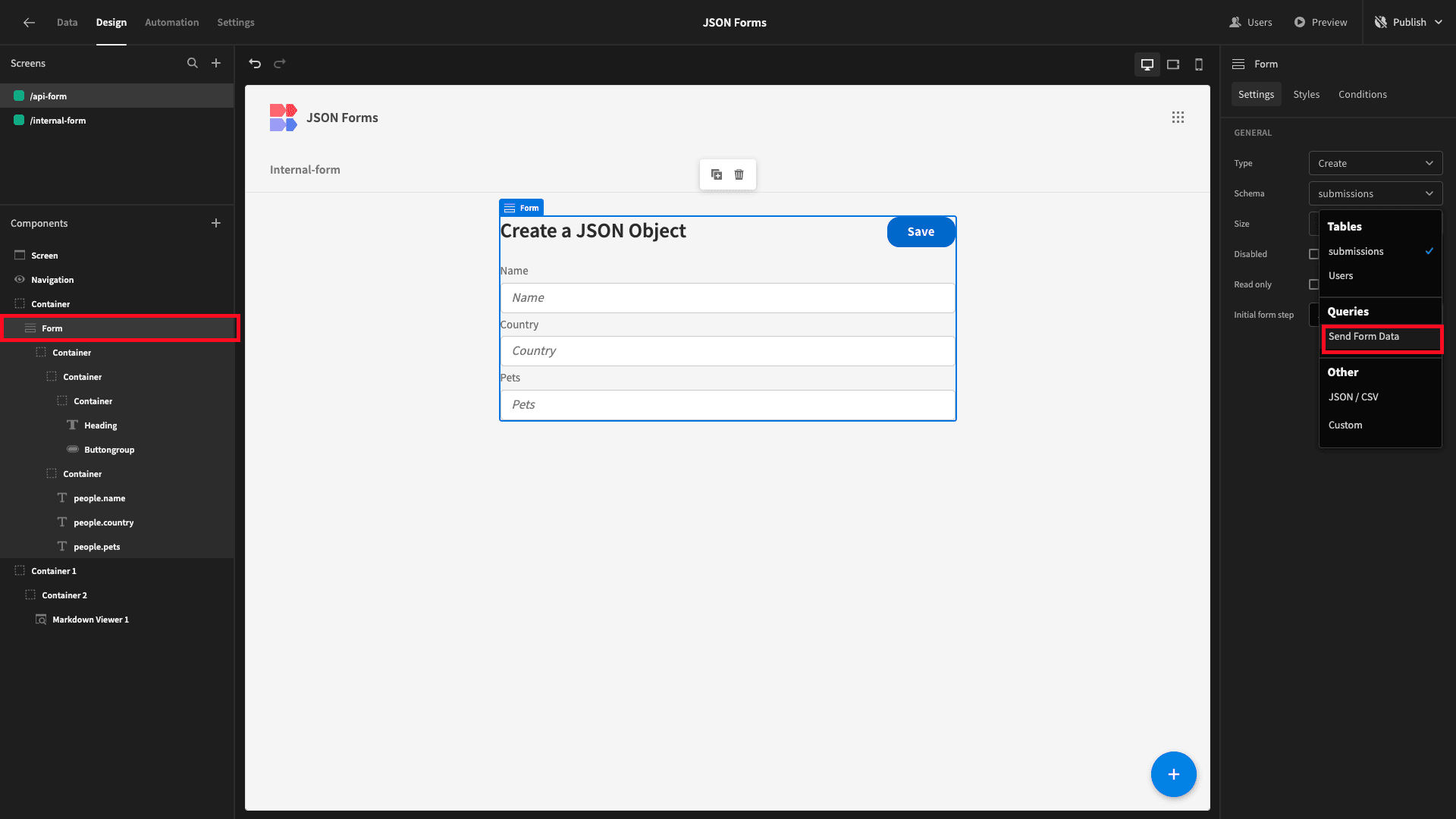 JSON Form